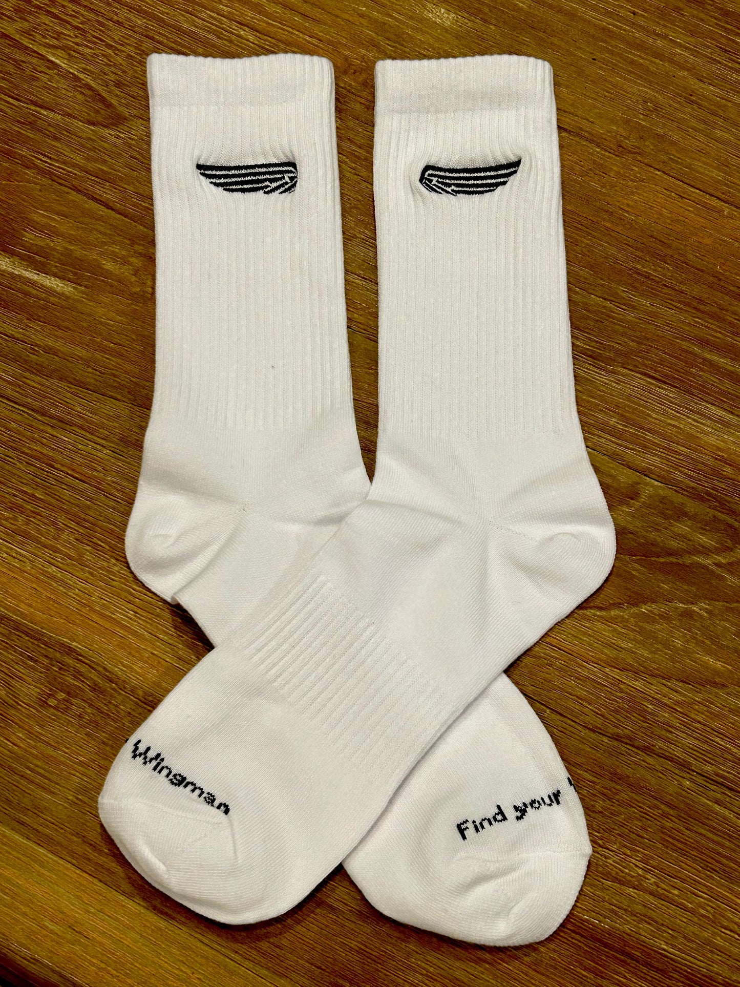 Wingman Classic Crew Socks – White